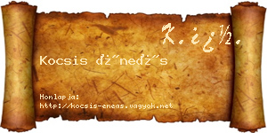 Kocsis Éneás névjegykártya
